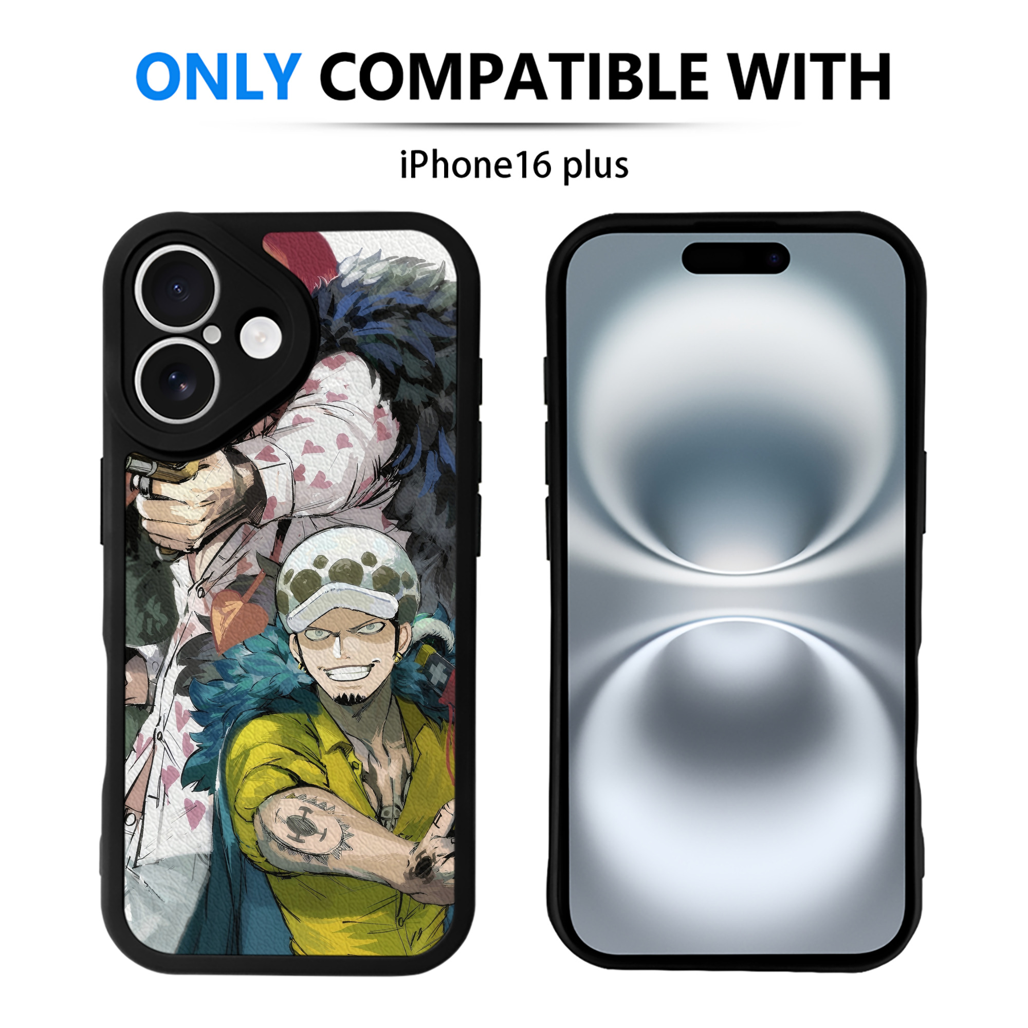 （画像用） ワンピース ONE PIECE 【iPhone 16シリーズ対応】シリコンスマホケース（レザー調） 材質：シリコン
